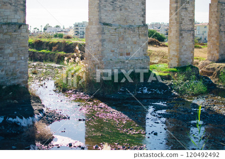 the ancient Kamares Aqueduct, Larnaca, Cyprus the ancient Kamares Aqueduct, Larnaca, Cyprus 120492492