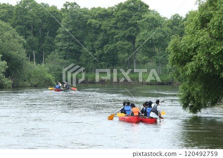 Canoeing down the Kushiro River, Kushiro Marsh Sightseeing, Kushiro Marsh, Kushiro River 120492759