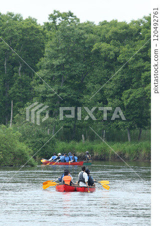 Canoeing down the Kushiro River, Kushiro Marsh Sightseeing, Kushiro Marsh, Kushiro River 120492761