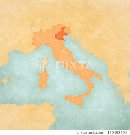 Map of Italy - Veneto Map of Italy - Veneto 120492804
