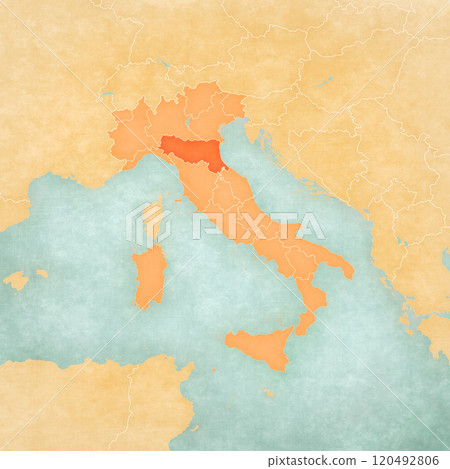 Map of Italy - Emilia-Romagna Map of Italy - Emilia-Romagna 120492806