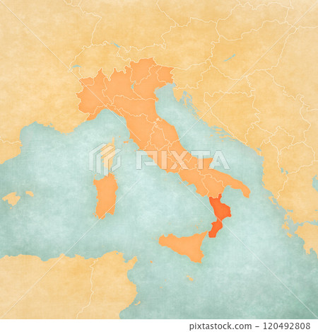 Map of Italy - Calabria 120492808