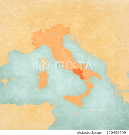 Map of Italy - Campania Map of Italy - Campania 120492809