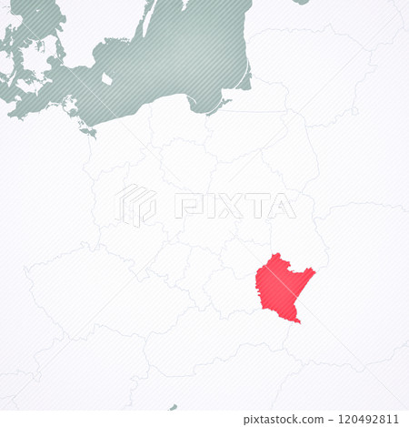 Map of Poland - Subcarpathia 120492811