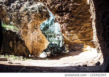 a large cave in Ayia Napa, Cyprus 120492945