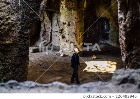 a large cave in Ayia Napa, Cyprus 120492946