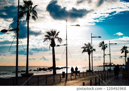 the coast of the sea near Paphos, Cyprus 120492968