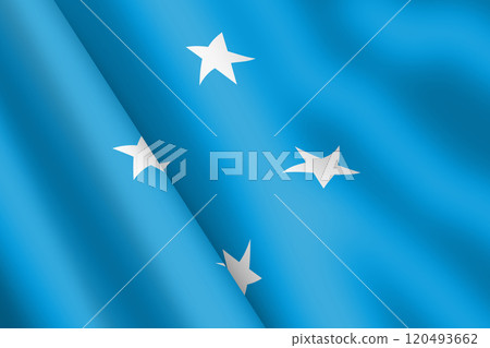 Micronesia waving flag 3d illustration Micronesia waving flag 3d illustration 120493662
