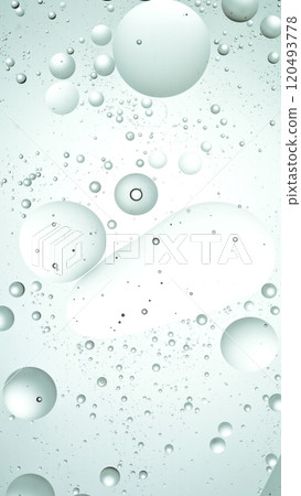Macro Shot of Moving Oil Bubbles on Light Background Macro Shot of Moving Oil Bubbles on Light Background 120493778