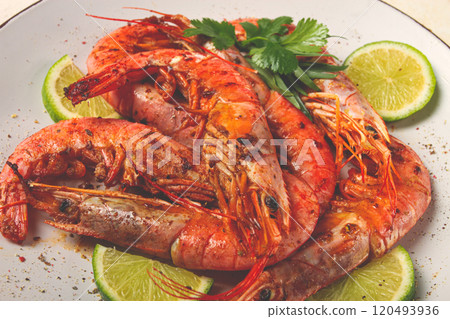 fried Langoustines , Australian, lime and herbs, spices, homemade, no people, fried Langoustines , Australian, lime and herbs, spices, homemade, no people, 120493936