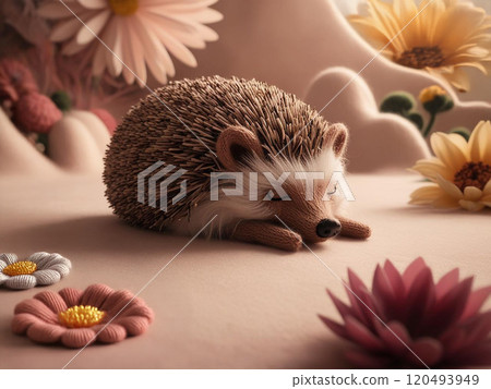 睡著的小刺蝟娃娃 120493949