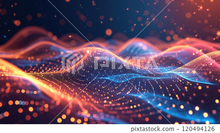 Data space abstract background, dark cyberspace...-插圖素材 [120494126 ...