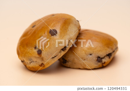 buns with chocolate drops 120494331