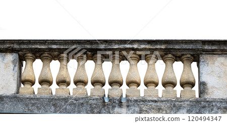 stone railing isolated stone railing isolated 120494347