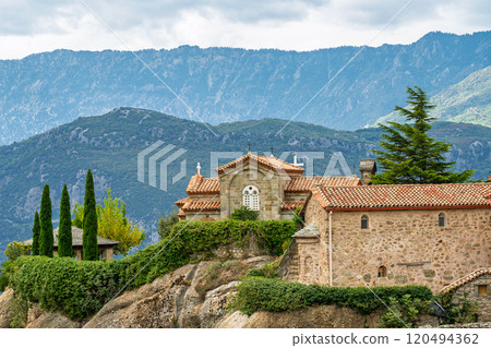 landscape of Meteora rocks landscape of Meteora rocks 120494362