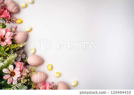 Happy Easter concept with easter eggs 120494410