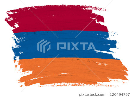 Armenia flag paint splash brushstroke 120494797