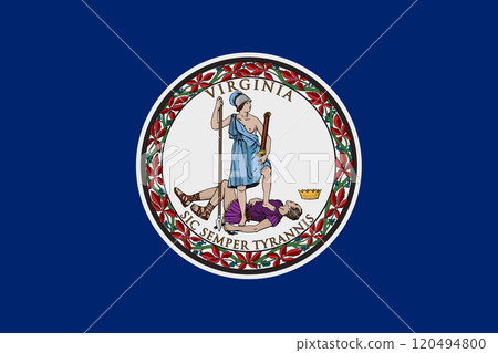 Virginia State Flag background illustration 120494800