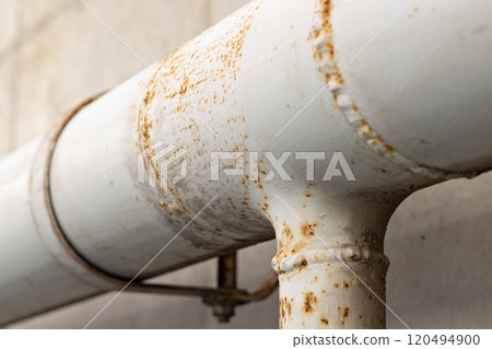 Rust of metals. Corrosion of metal. Rust and corrosion in the weld. Corrosive Rust on old iron, grunge rust texture. 120494900