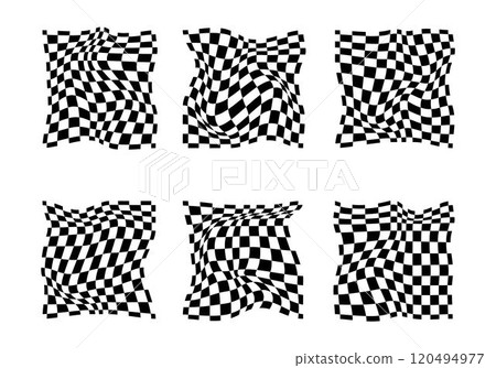 Psychedelic checkerboard pattern Psychedelic checkerboard pattern 120494977