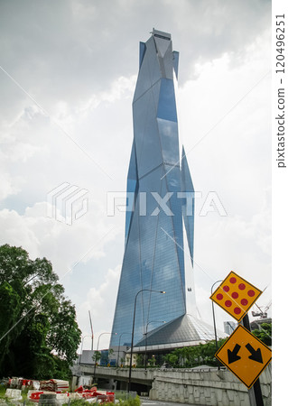 highest tower KL PNB Merdeka 118 in Kuala Lumpur. Reflection at glass surface. 120496251