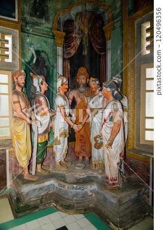 figures depicting entire history Buddha, starting from birth. 120496356