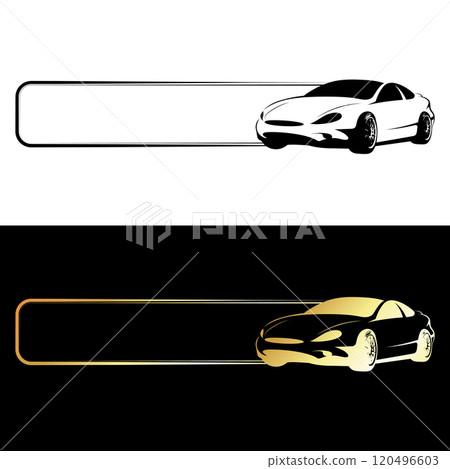 Passenger car silhouette banner for business Passenger car silhouette banner for business 120496603