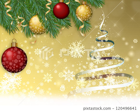 Sparkling Christmas tree and light background 120496641