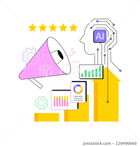 AI-Supported Crisis Management abstract concept vector illustration. AI-Supported Crisis Management abstract concept vector illustration. 120496668
