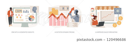 AI Technology in Sales abstract concept vector illustrations. 120496686