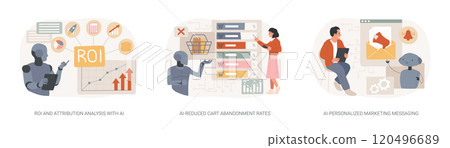 AI Technology for Marketing abstract concept vector illustrations. 120496689