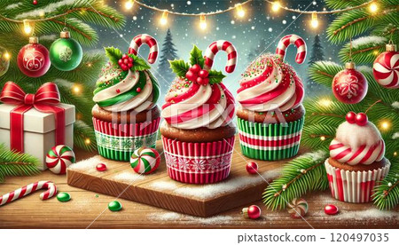 Christmas cupcakes 120497035