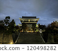 The gate at dusk 120498282