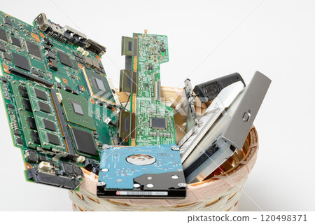 Discarded electronic circuit boards: Image of discarded electronic circuit boards used in electronic devices Discarded electronic circuit boards: Image of discarded electronic circuit boards used in electronic devices 120498371