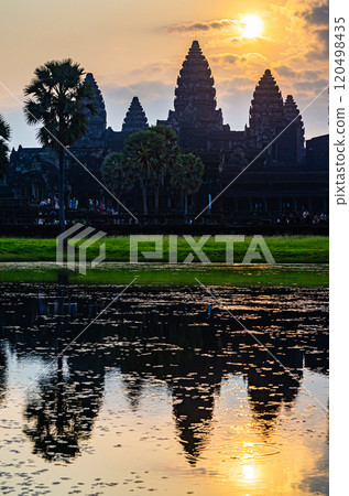 Angkor Wat ruins in Cambodia 120498435