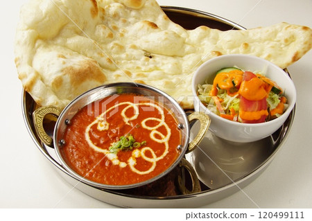 Nan and Indian curry Nan and Indian curry 120499111