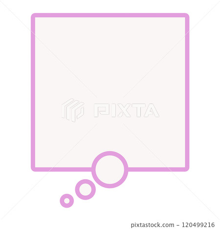 簡單的方形思想語音氣泡3(粉紅色) 簡單的方形思想語音氣泡3(粉紅色) 120499216