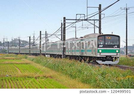 Kawagoe Line, Sashiogi-Minami-Furuya, JR East, 205 series, 7 trains (Kawagoe) 120499501