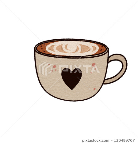 cup of coffee latte art 120499707