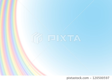 藍色和彩虹色彎曲背景縱橫比：明信片 120500597