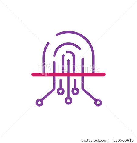 Fingerprint technology logo icon 120500616