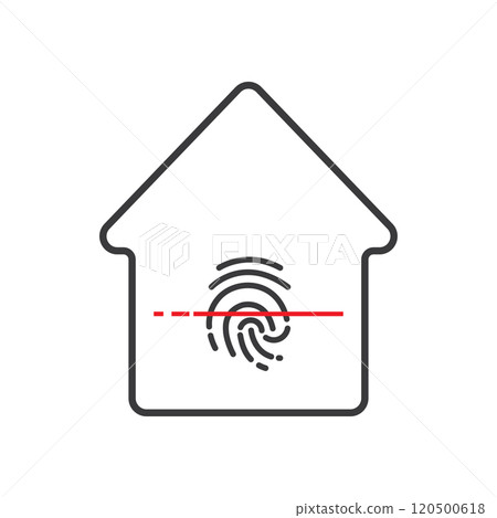 Fingerprint technology logo icon 120500618