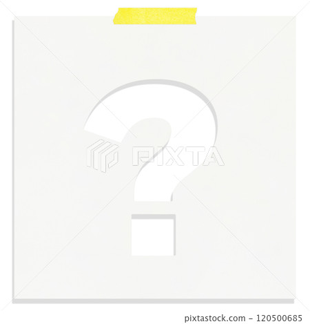 剪下有 Hatena 標記的白紙並用黃色膠帶貼上 剪下有 Hatena 標記的白紙並用黃色膠帶貼上 120500685