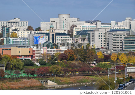 Seoul Forest Park and surrounding apartments and buildings 120501001