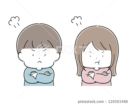 憤怒的年輕男女集 120501486