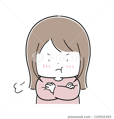 哇!小女孩生悶氣 哇!小女孩生悶氣 120501493