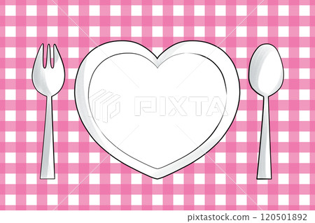 Heart Plate Table Setting - Feminine Pink Placemats 120501892