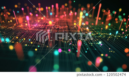 3D Scatter Plot Illustrating Innovation and Economic Growth Across Countries 120502474