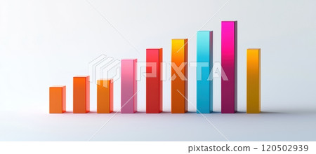 Vibrant Bar Chart Illustration of 2024 Digital Ad Spending Across Various Industries 120502939