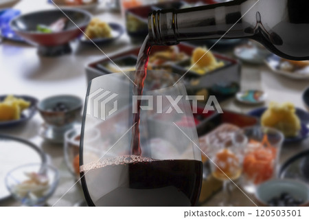 Red wine New Year's dishes Red wine New Year's dishes 120503501